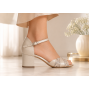 Sandale dama elegante bej din piele naturala cu toc de 6 cm MRSDACRM
